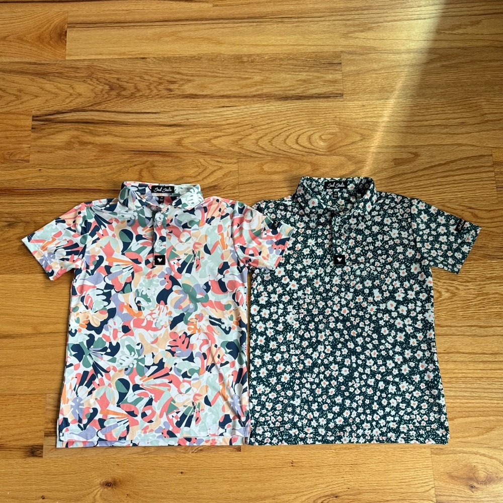 Bad Birdie kids performance polos size XS